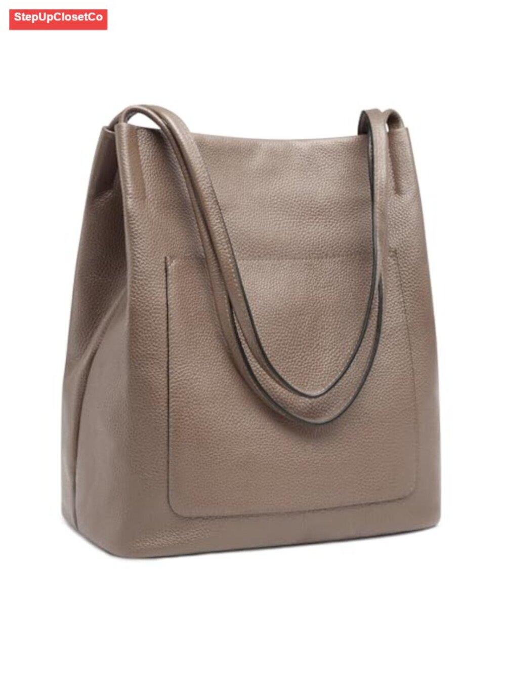 Genuine Leather Tote Bag Women Soft Shoulder Handbag Magnetic Snap